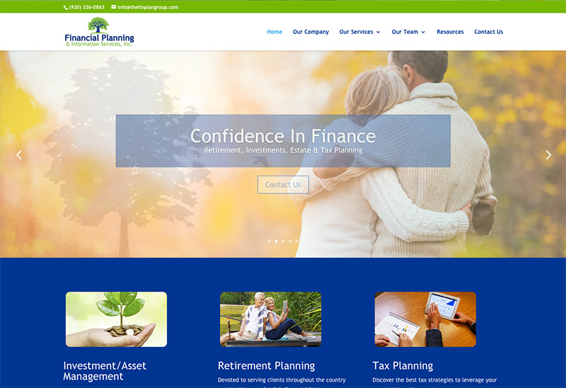 financial advisor web design